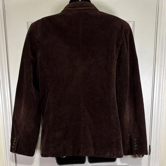 Jones New York Signature Women’s Brown Corduroy Blazer Size 12 - Picture 2 of 9